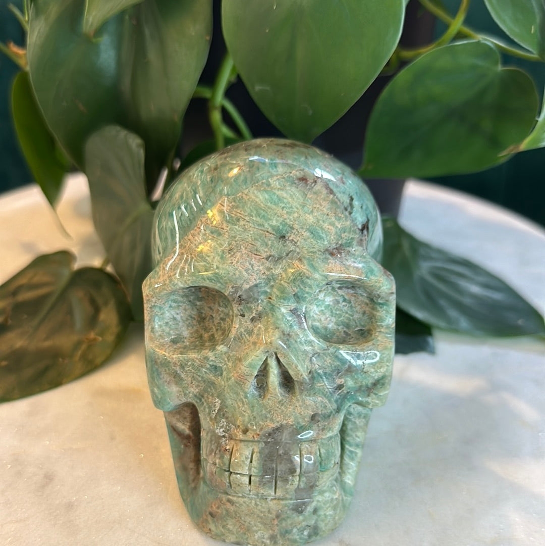 Amazonite Skull