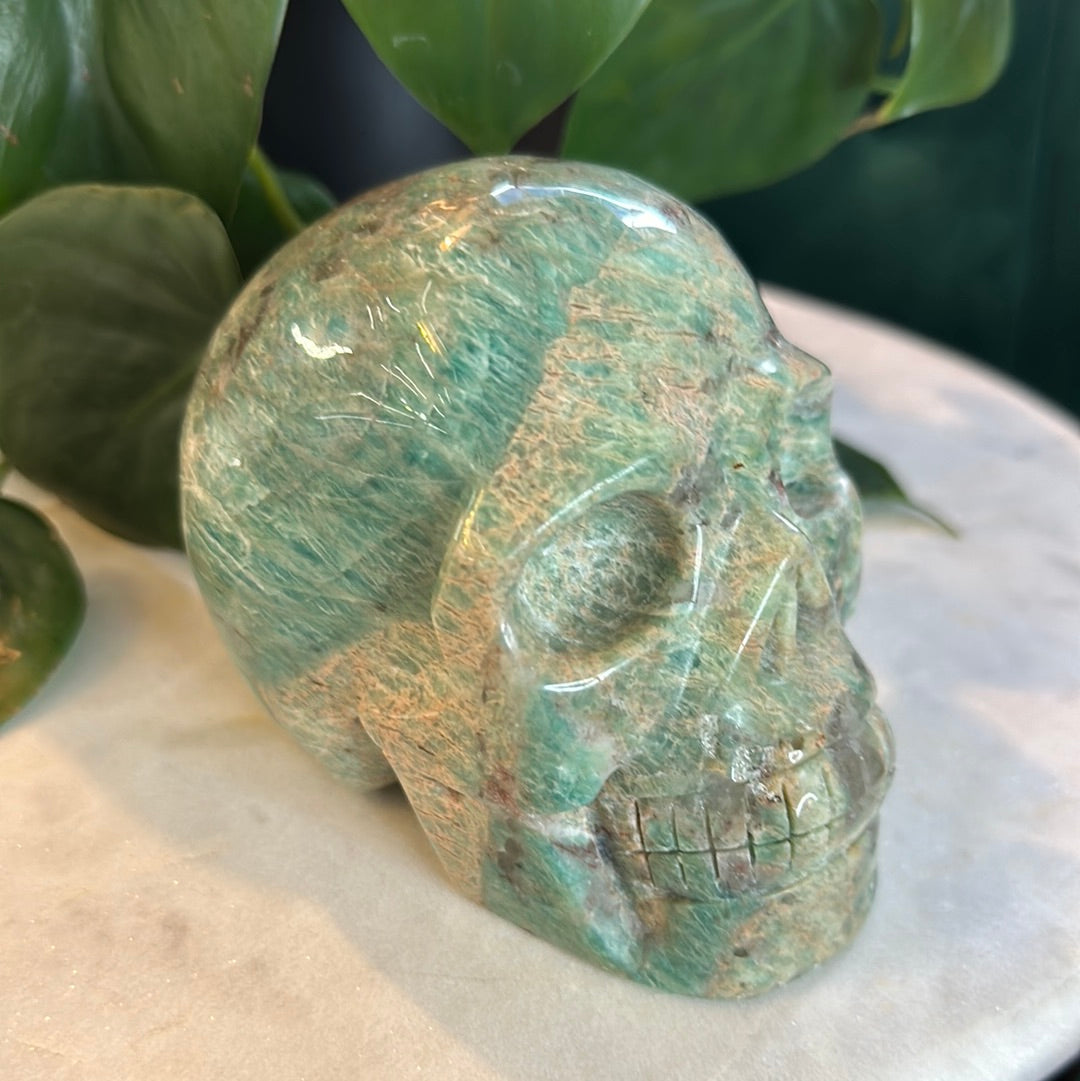 Amazonite Skull