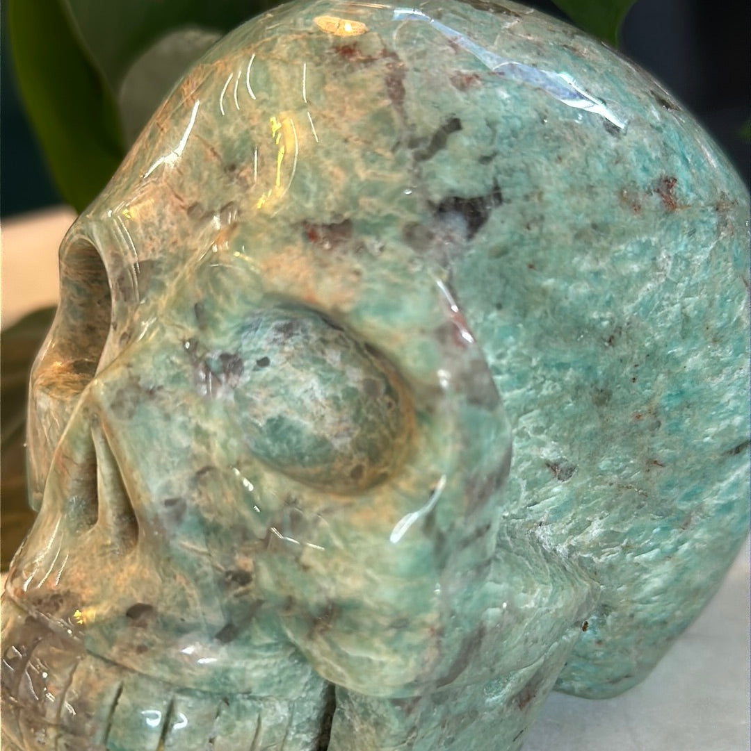 Amazonite Skull