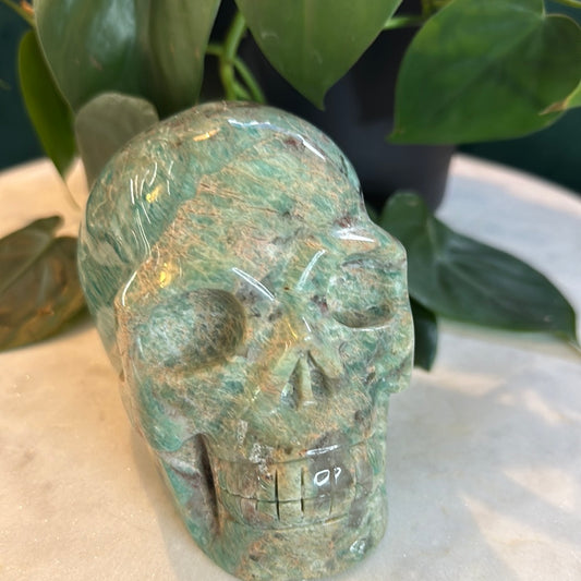 Amazonite Skull