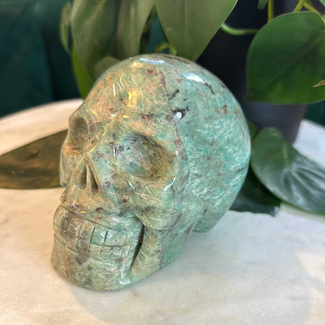 Amazonite Skull