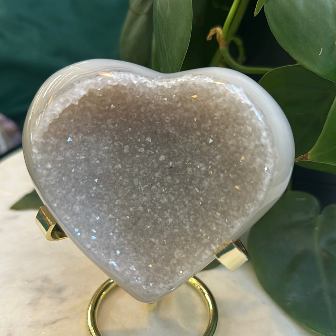 Agate Heart Druzy.807