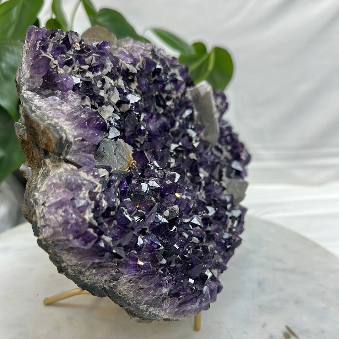 11.7 Deep Purple Amethyst Crystal Cluster With Huge Crystals